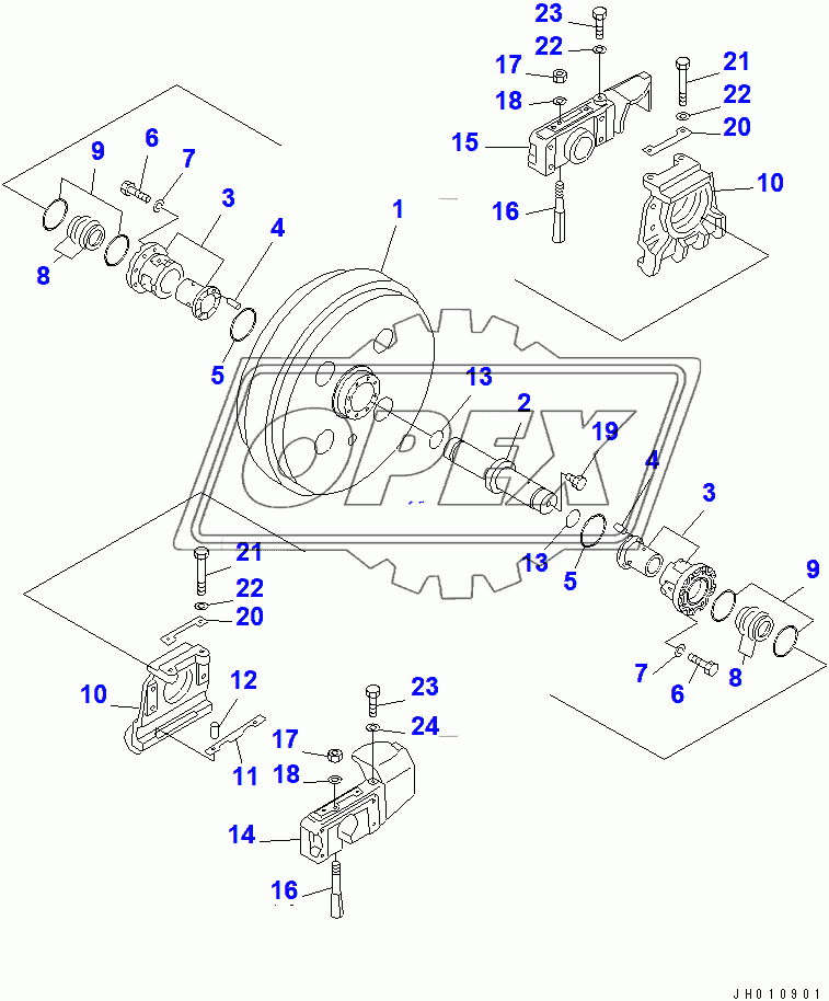  TRACK FRAME (IDLER) (L.H.)(15305-)