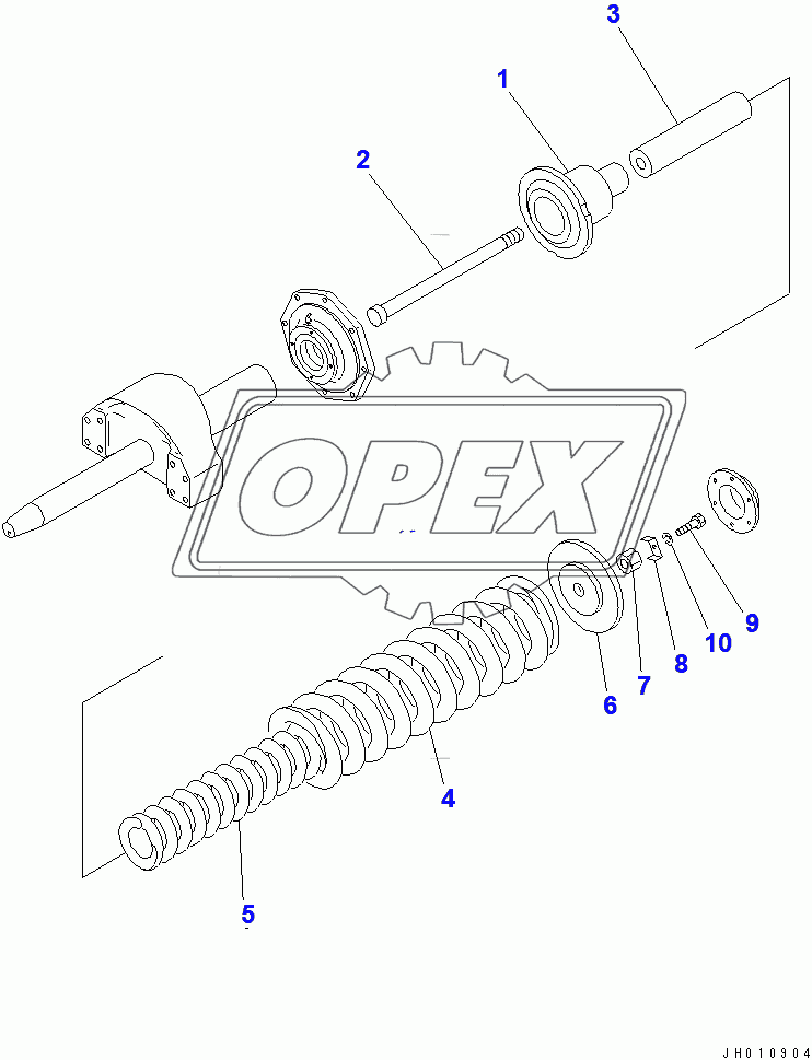  TRACK FRAME (RECOIL SPRING) (L.H.)(15305-)