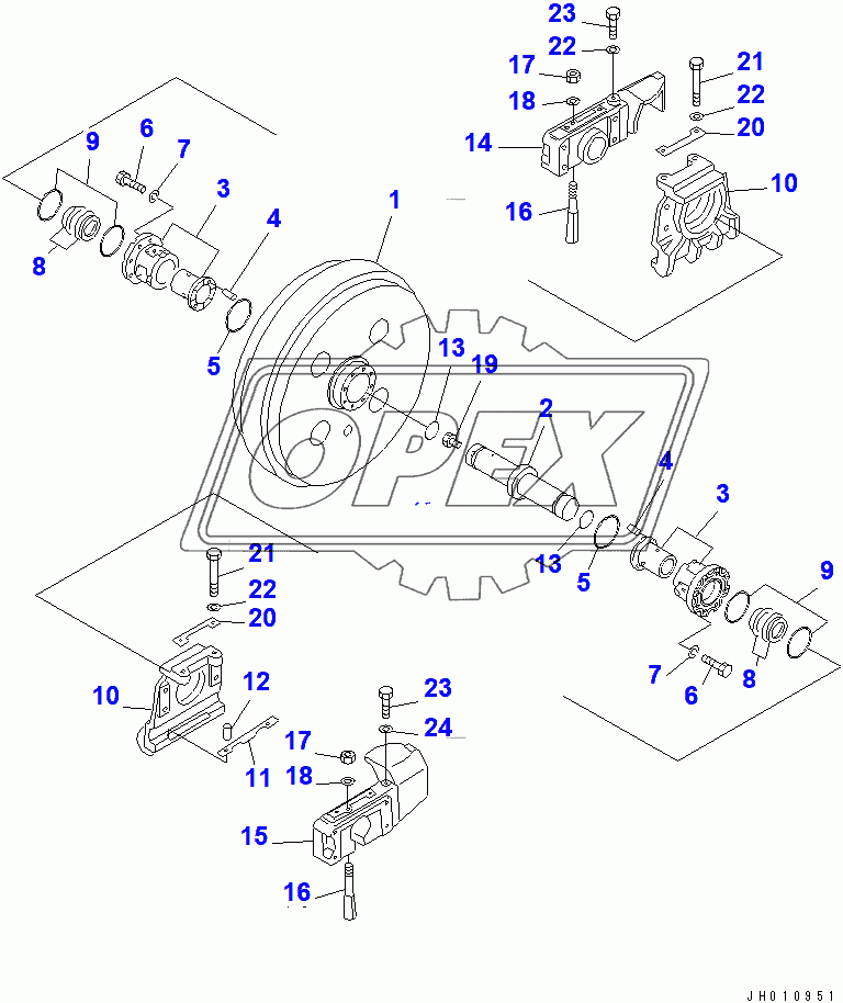  TRACK FRAME (IDLER) (R.H.)(15305-)