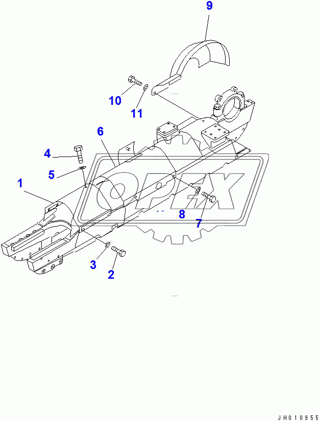  TRACK FRAME (COVER) (R.H.)(15305-)