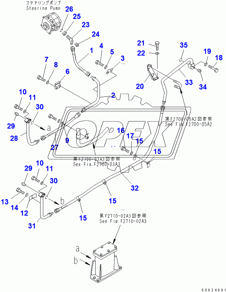  STEERING PIPING (2/3) (COLD WEATHER (A) SPEC.)(14413-)