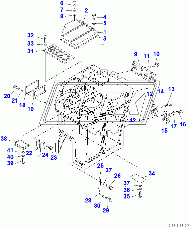  CAB (COVER) (WITHOUT VENTILATOR)(14404-)