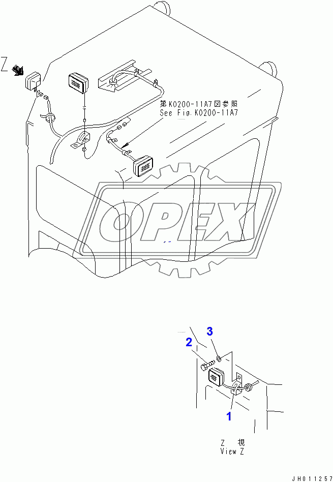  CAB (WINCH LAMP BRACKET)(15336-)