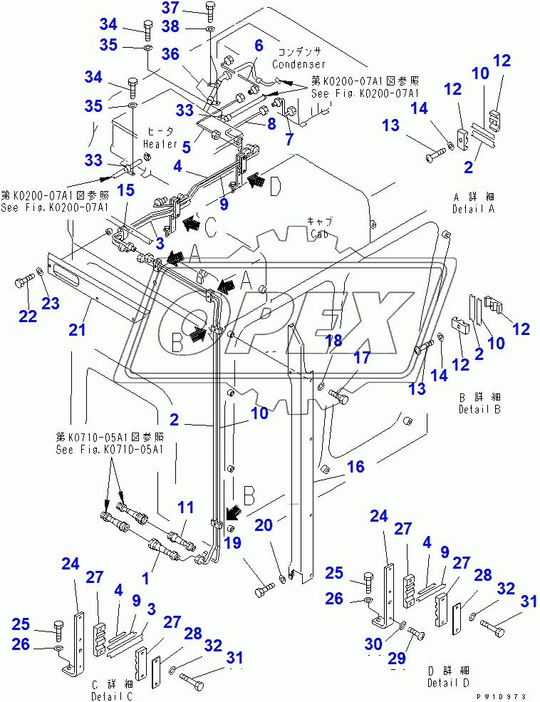  CAB (COOLER PIPING)(14404-)