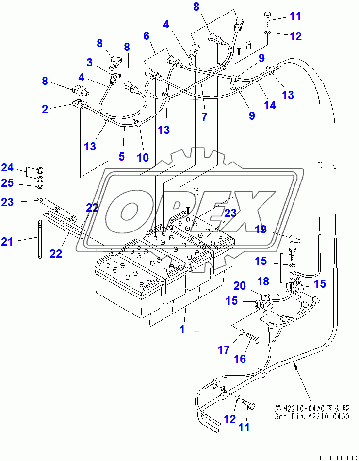  PIPING BRACKET AND BATTERY