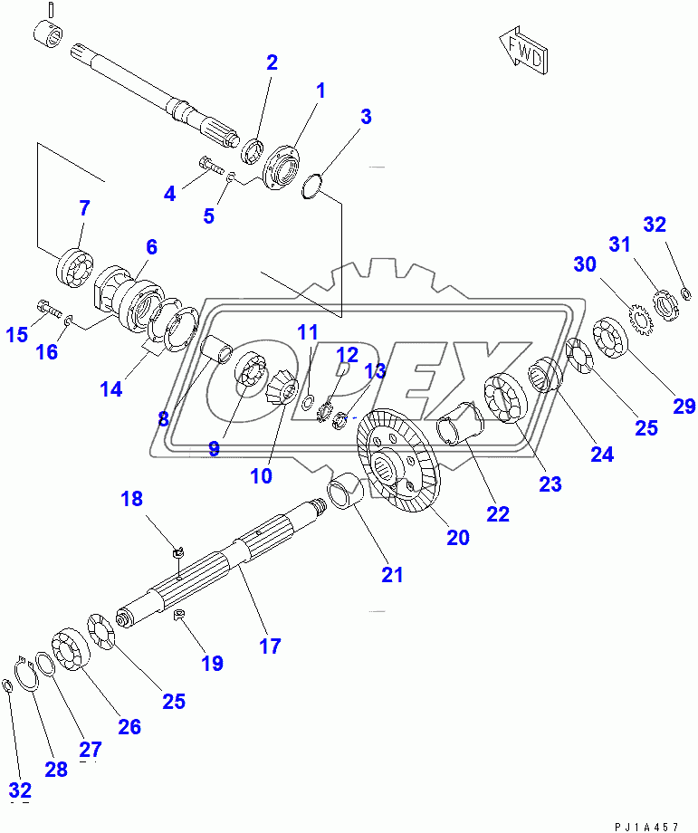  BEVEL GEAR (FOR TOWING WINCH)