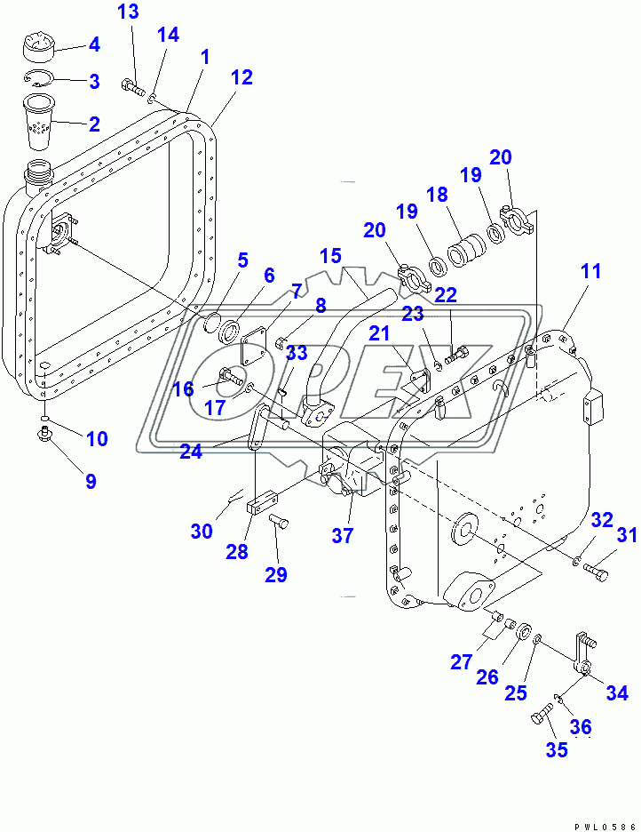  HYDRAULIC TANK AND CONTROL VALVE