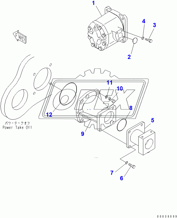  HYDRAULIC PUMP (WITHOUT TOWING WINCH)(14592-)