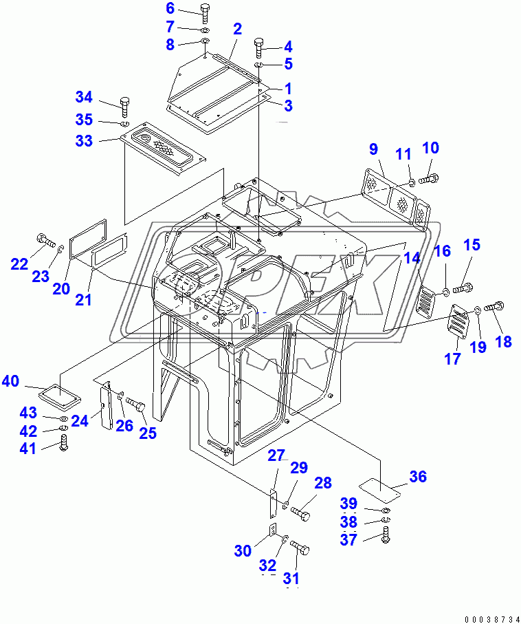  CAB (COVER) (WITH VENTILATOR)(14404-)