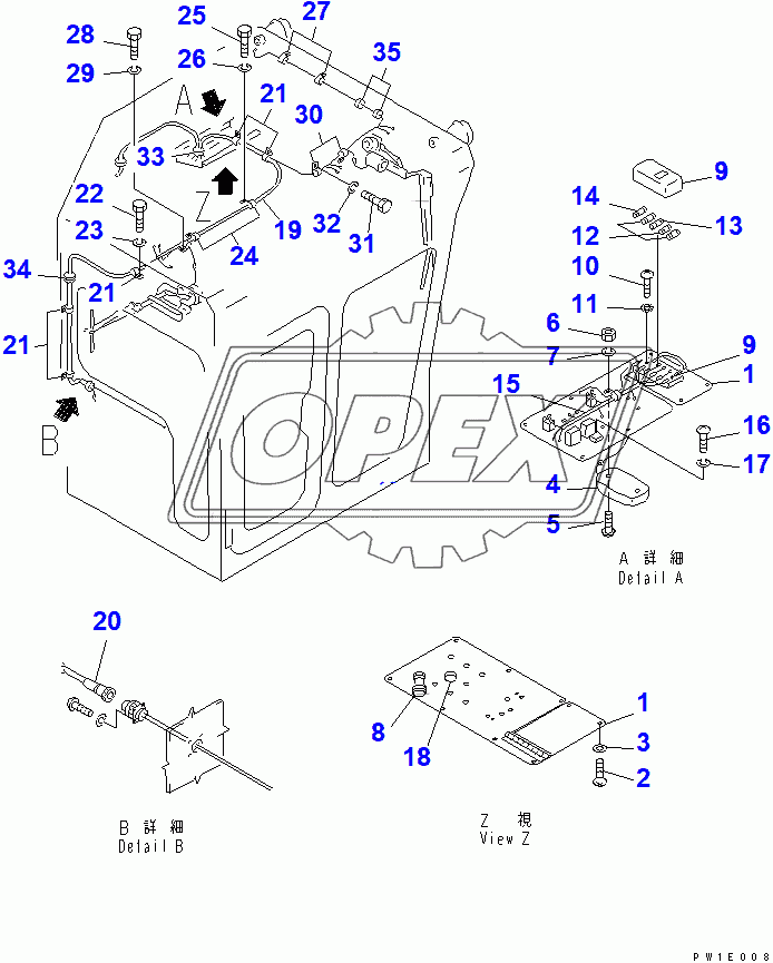  CAB (WIRING HARNESS) (WITH SAFETY DEVICE)(14404-)