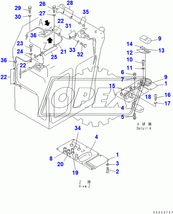  CAB (WIRING HARNESS) (WITH BEACON)(14608-)