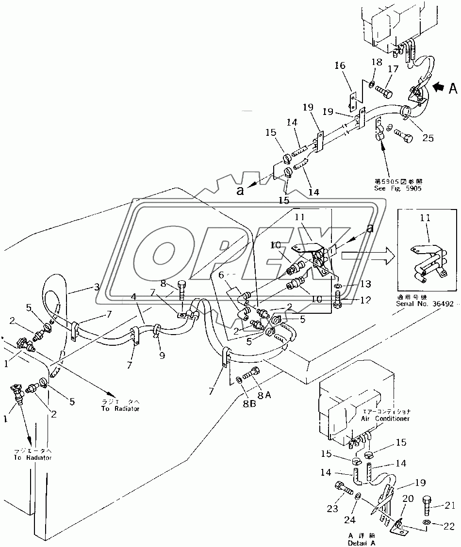  HEATING PIPING (FOR HEATER) (35001-)