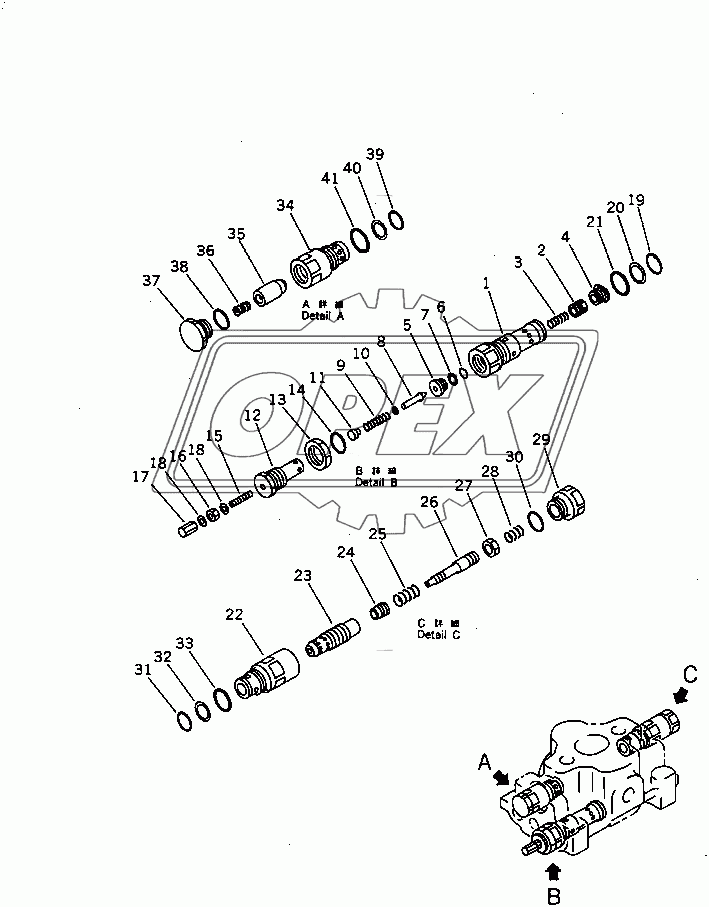  RIPPER CONTROL VALVE (2/2) (35001-)