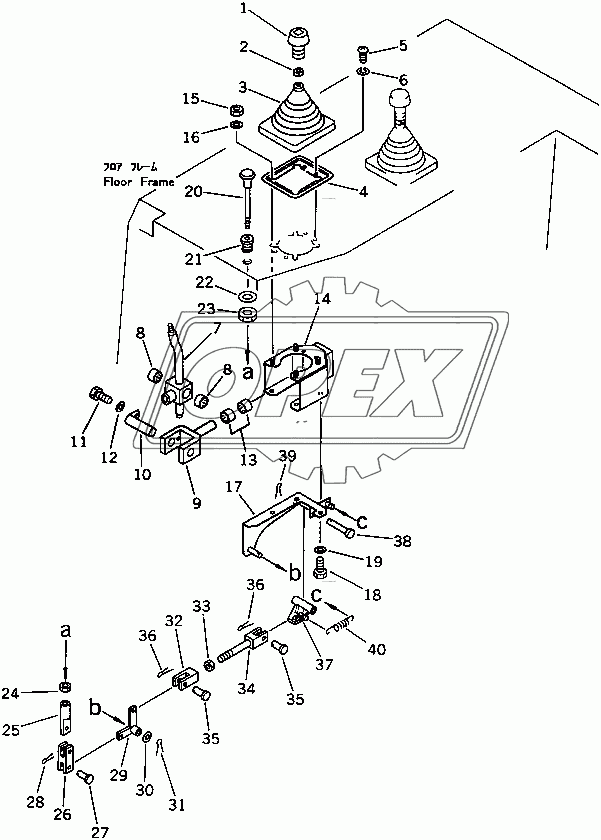  TILT BLADE CONTROL LEVER (35001-)