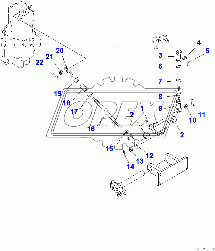  SCRAPER CONTROL LINKAGE (2/2) (35001-)