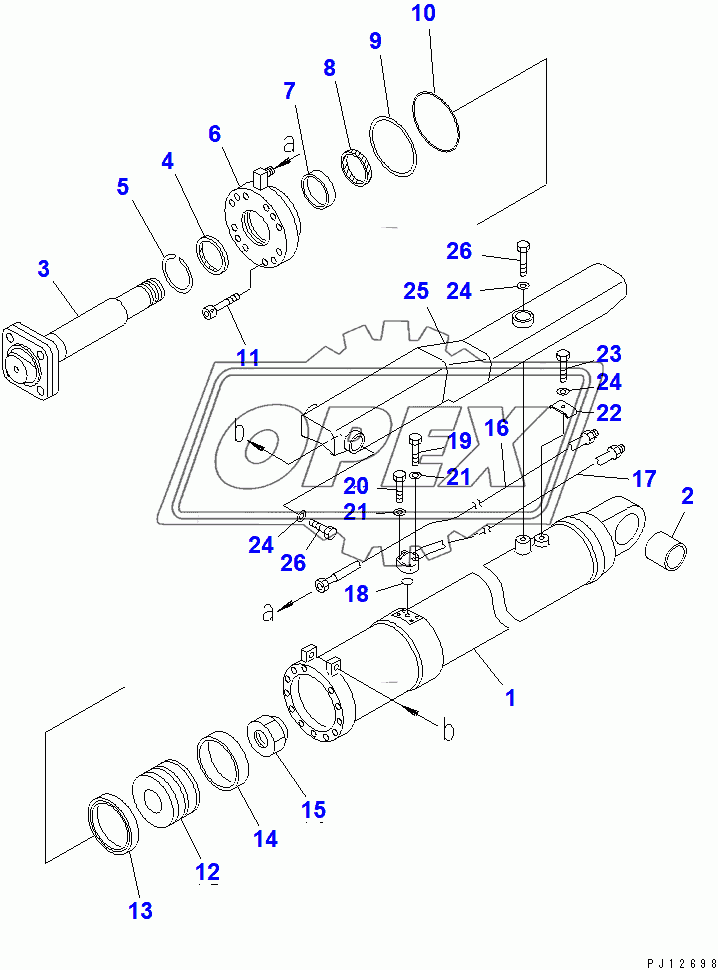  BLADE TILT CYLINDER (35001-)