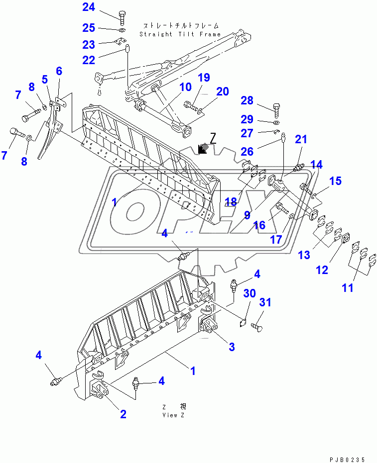  STRAIGHT RAKE BLADE (35001-)