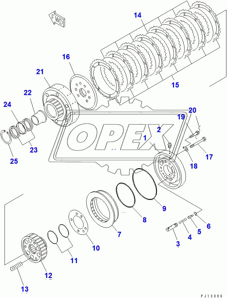  CLUTCH DRUM (FOR TOWING WINCH) (35001-)