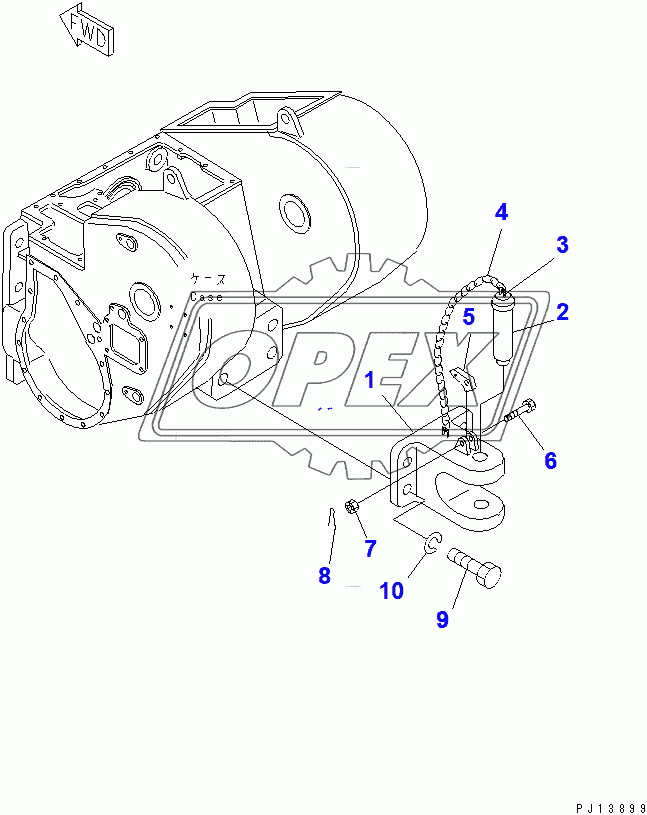  DRAWBAR (FOR TOWING WINCH) (35001-)