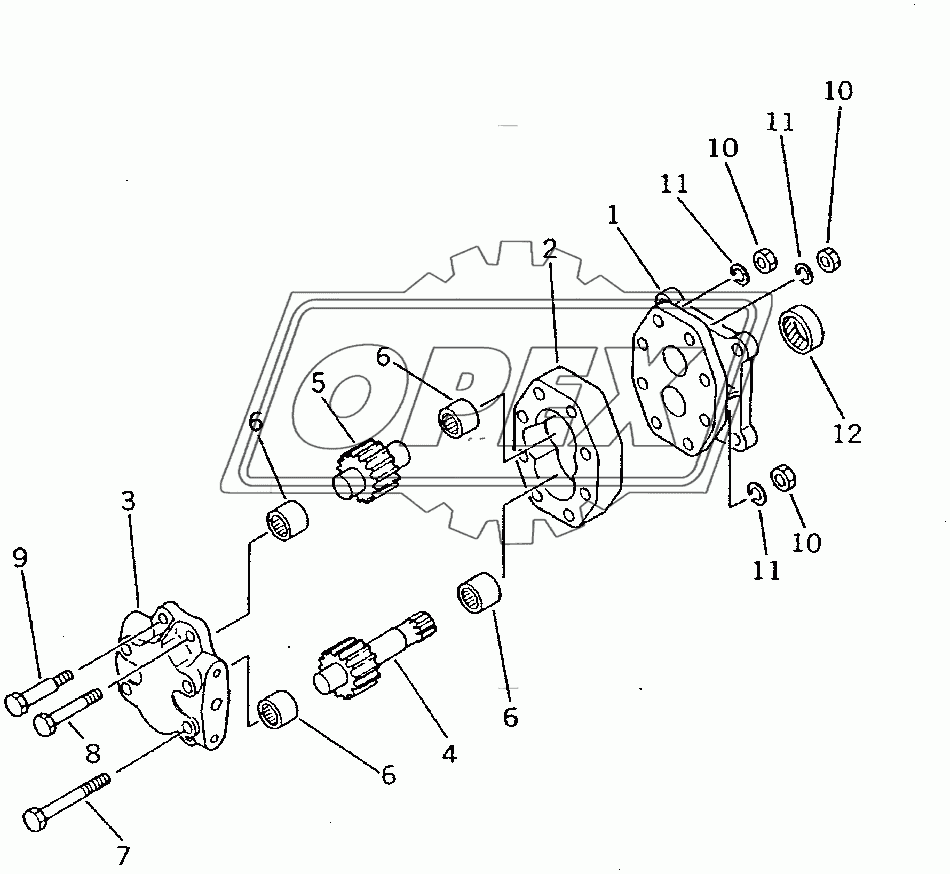  HYDRAULIC PUMP (FOR TOWING WINCH) (35001-)