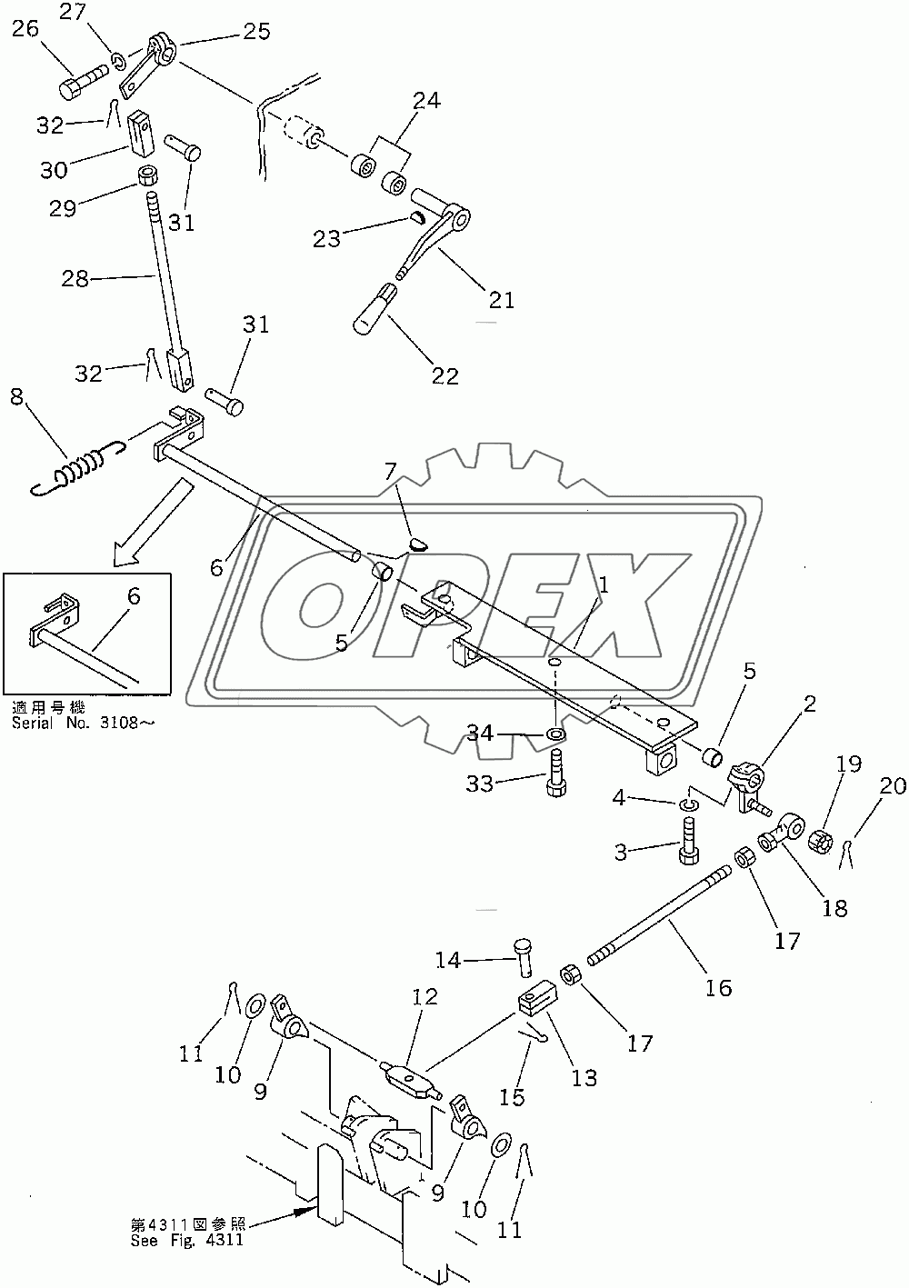  PARKING BRAKE LEVER (35001-)