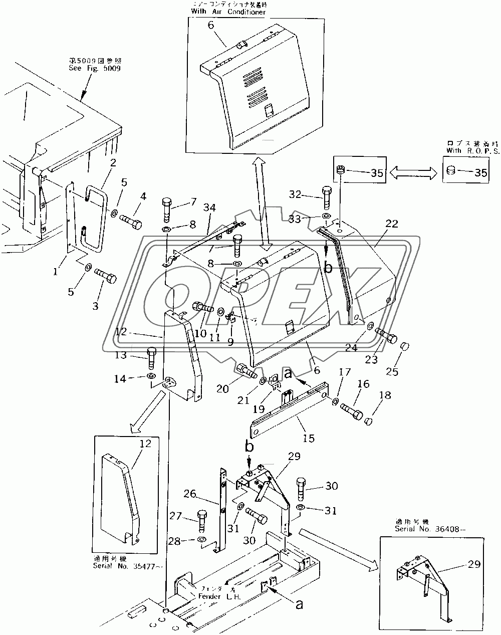  AIR CON AND BATTERY COVER (35001-)