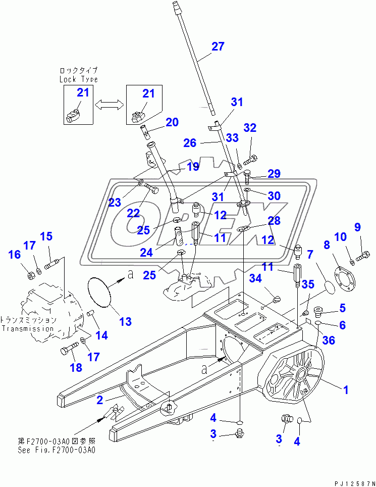  STEERING CASE AND MAIN FRAME (36534-37821)