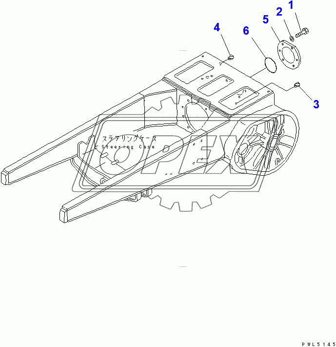  STEERING CASE REAR COVER