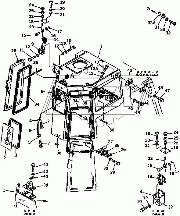  STEEL CAB (BODY AND FRONT WINDOW) (1/9) (COLD TERRAIN SPEC.)