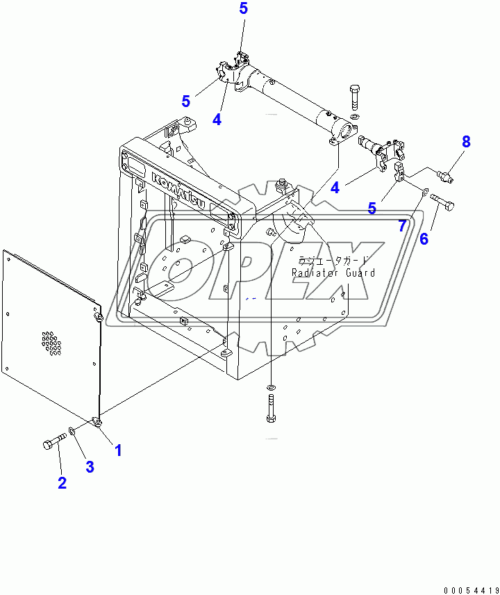  RADIATOR MASK AND CYLINDER STAY YOKE (FOR SHUTTER)(37647-)