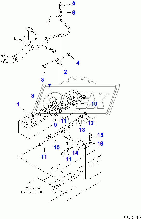  BATTERY HOLDER (FOR C200 WET)(37719-)