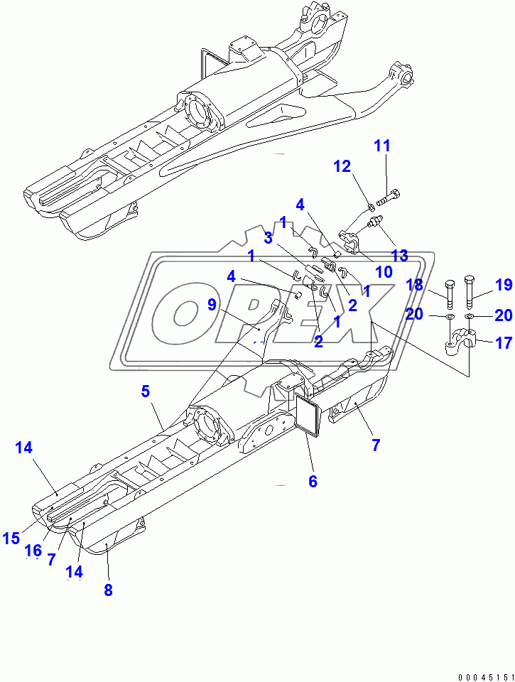  TRACK FRAME (D85A) (COLD WEATHER (A) SPEC.) (TRIMMING) (L.H.)
