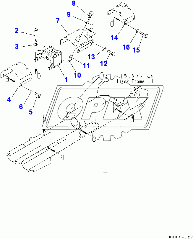  TRACK FRAME COVER (D85A) (L.H.)(37822-)