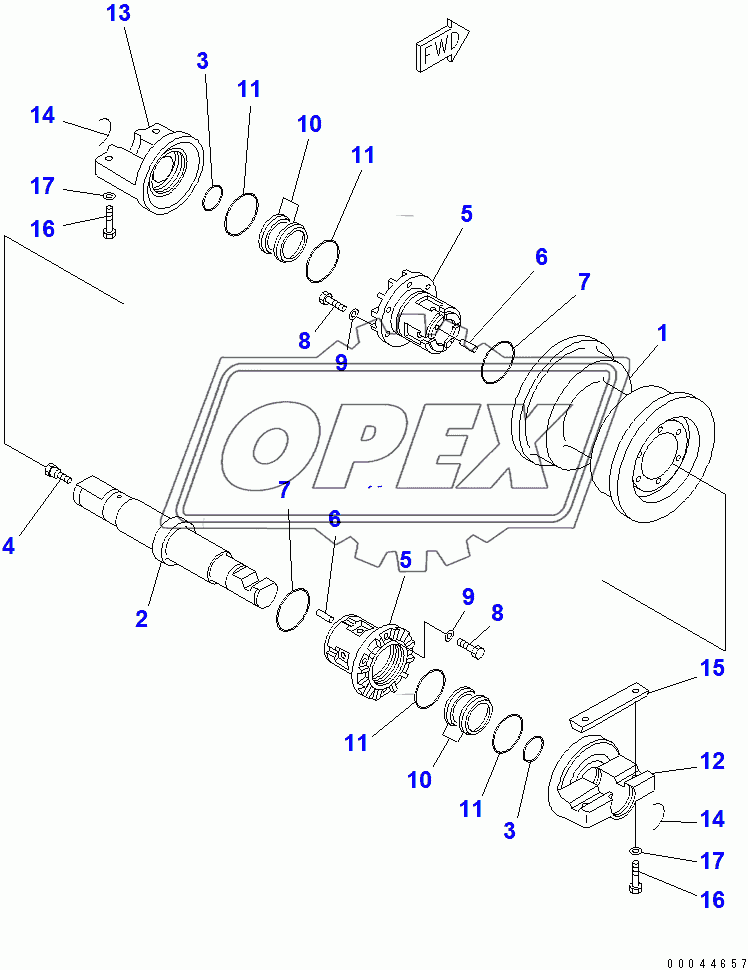  TRACK ROLLER (SINGLE) (L.H.)(37822-)