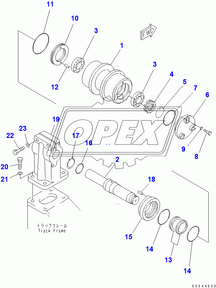  CARRIER ROLLER (L.H.)(37822-)