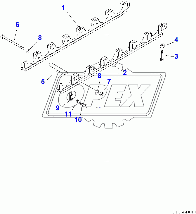  TRACK ROLLER GUARD (D85A) (L.H.)(37822-)