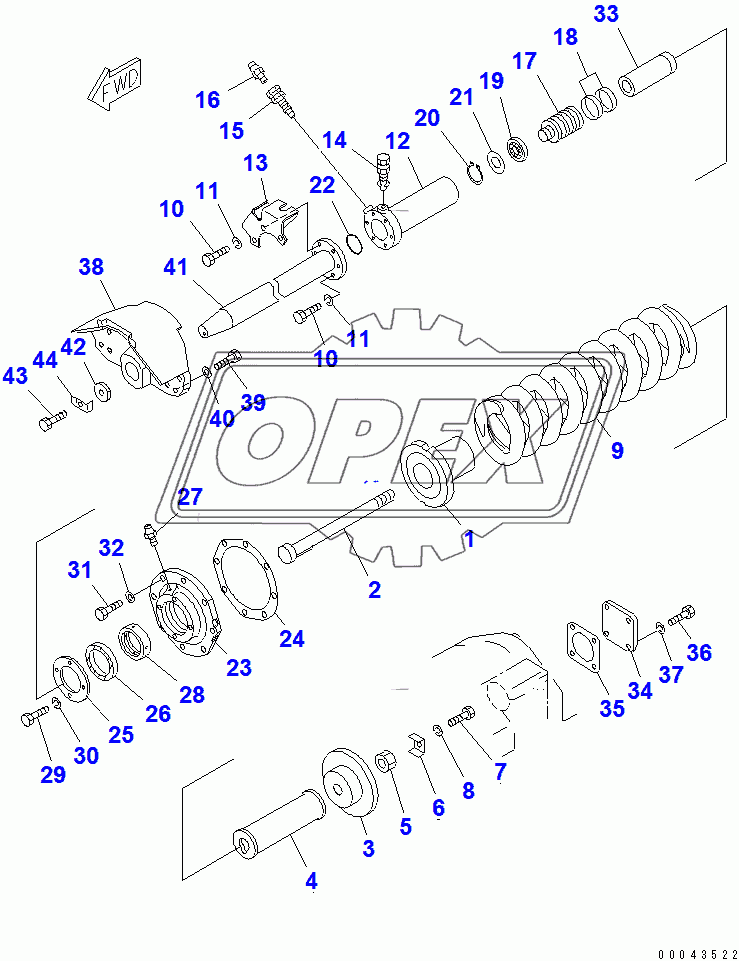  RECOIL SPRING (D85A) (R.H.)(37822-)