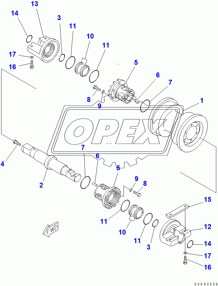  TRACK ROLLER (SINGLE) (R.H.)(37822-)