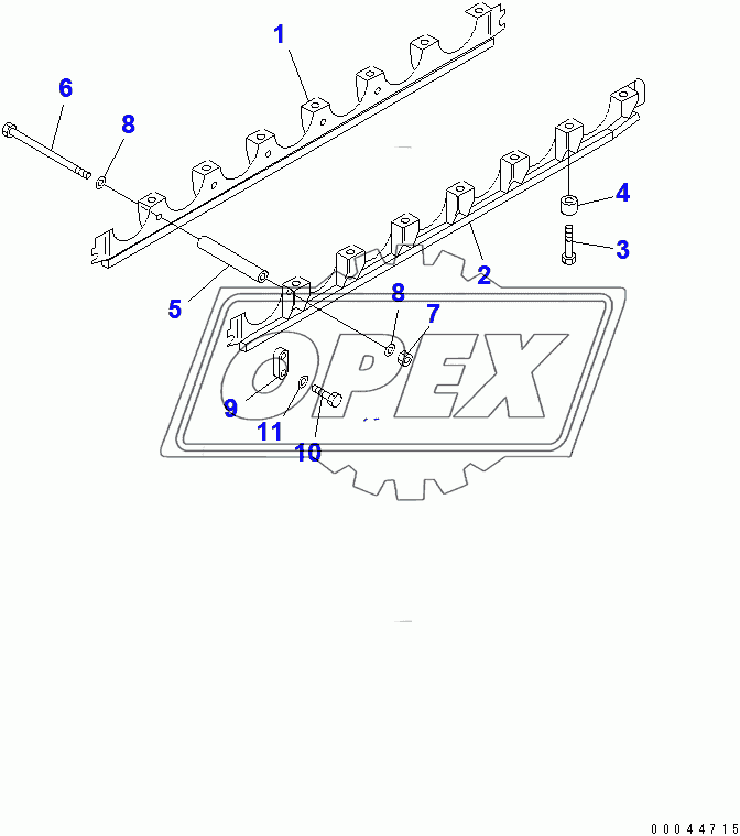  TRACK ROLLER GUARD (D85A) (R.H.)(37822-)