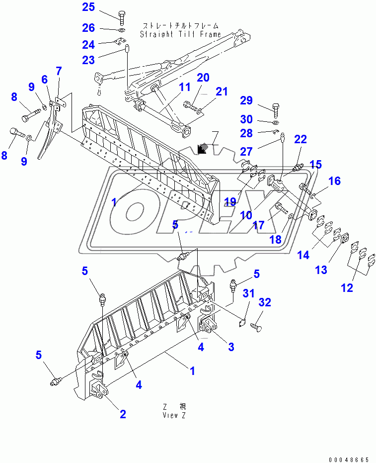  STRAIGHT RAKE BLADE (37822-)