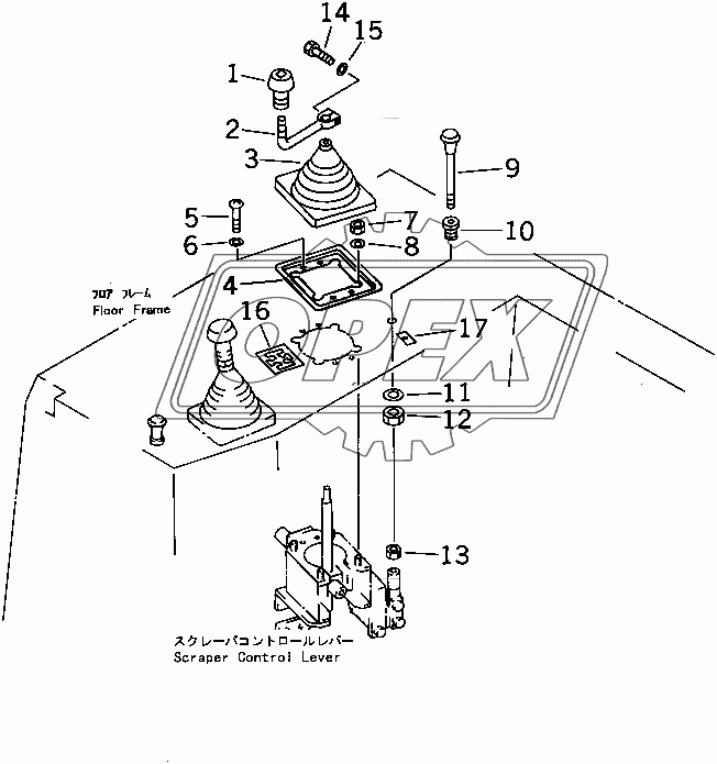  SCRAPER CONTROL LEVER (1/2)