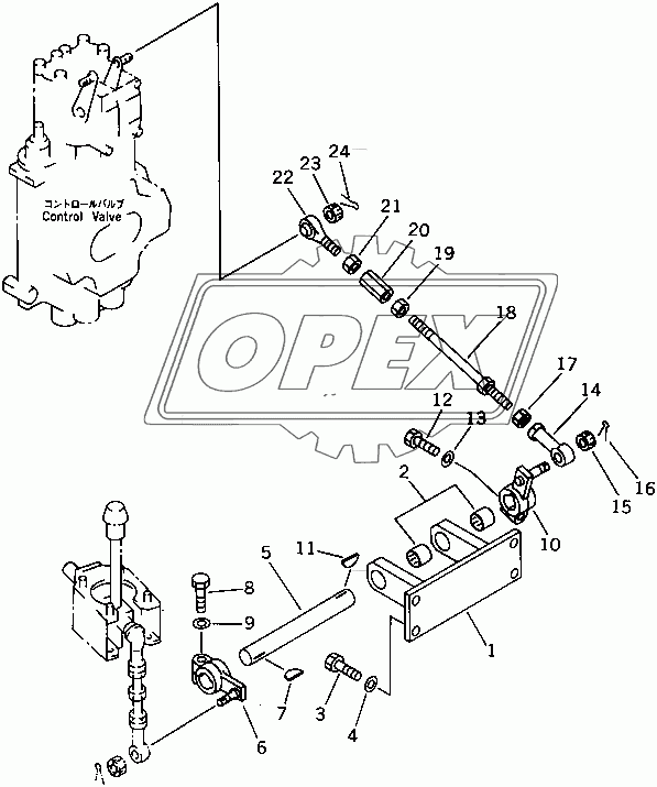  SCRAPER CONTROL LINKAGE (1/2)