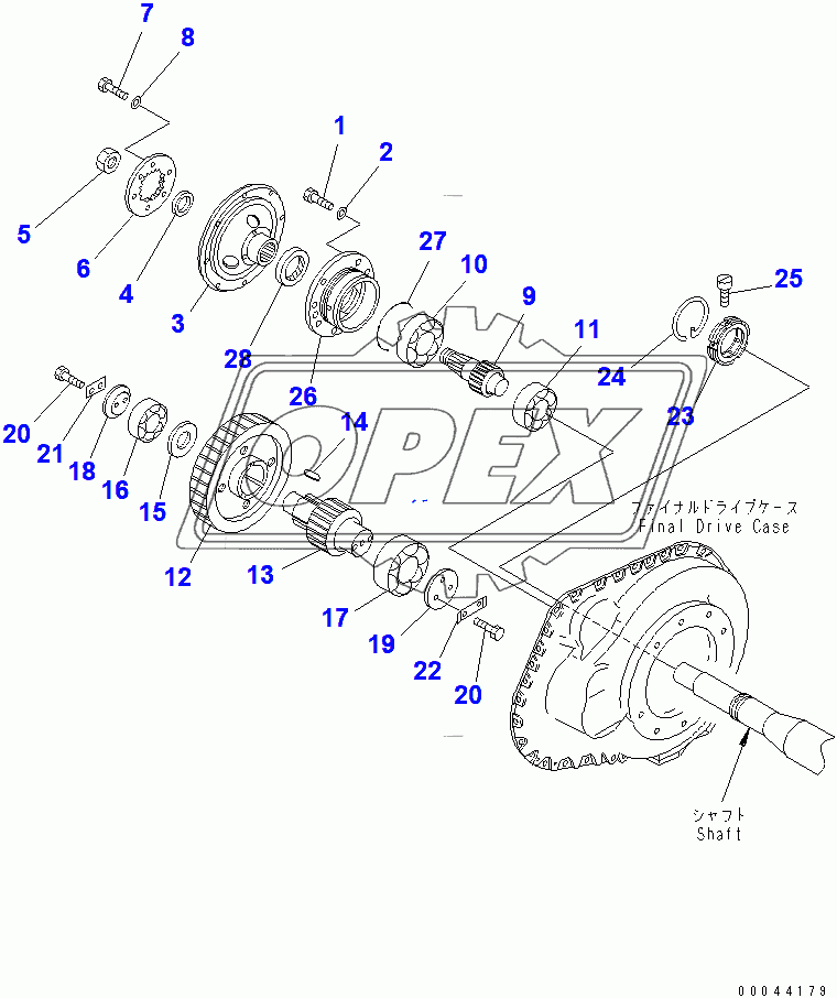  FINAL DRIVE CASE AND GEAR (37822-)