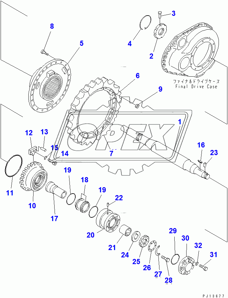  SPROCKET AND SHAFT (36534-37821)