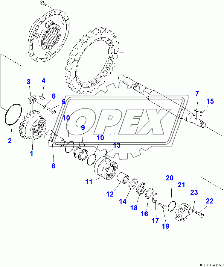  SPROCKET HUB AND SUPPORT (37822-)