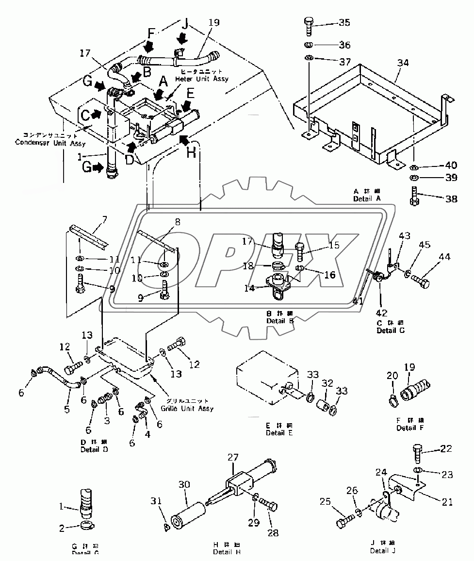 HOT AIR PIPING AND HEATER RELATED PARTS(36441-)