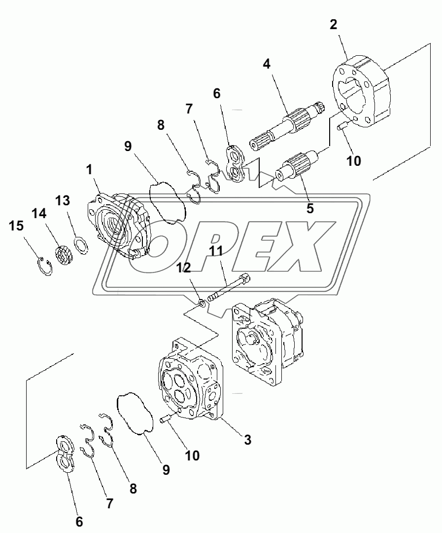 WORK EQUIPMENT PUMP (1/2)(35001-)