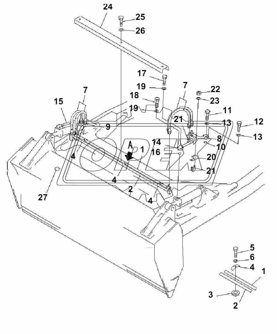 BLADE TRIMMING CYLINDER PIPING (2/2)(36441-)