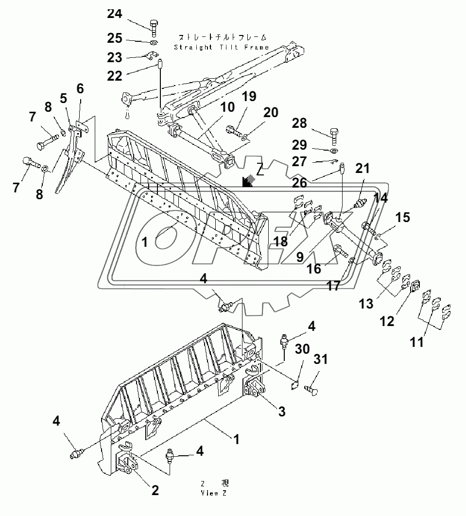 STRAIGHT RAKE BLADE(35001-)