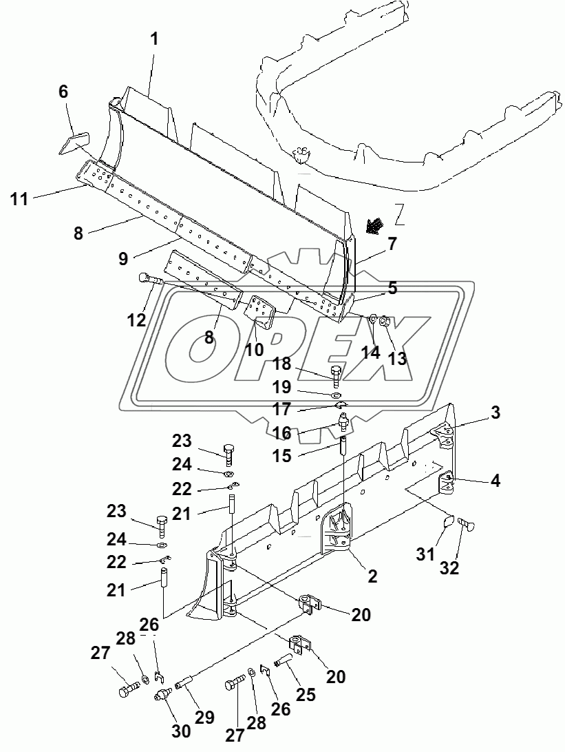 MECHANICAL ANGLE POWER TILT BLADE(35001-)